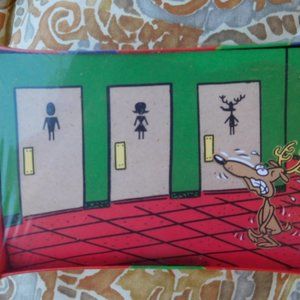 NOS JOLLY JINGLES REINDEER BATHROOM BOXED CHRISTMAS CARDS